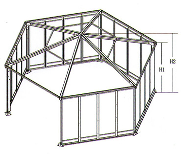 六边尖顶篷房